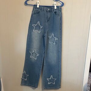 Girls size 12 Star Patch Blue Jeans